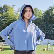 一件抵六件！UPF50+冰絲涼感防曬外套-透氣網孔+舒適下擺-霧霾藍 (F)