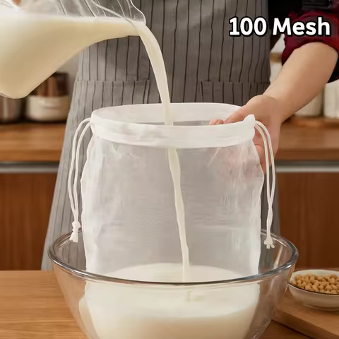 Kitchen Filter Mesh Bags Reusable Food Grade Soy Milk Filter Bags Food Strainer Bag for Soy Milk Jui