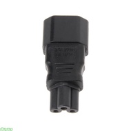 dusur IEC 320 C14 3-Pin Male To C5 3-Pin Female Power Plug Converter Adapter