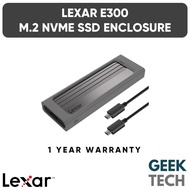Lexar E300 M.2 NVMe SSD Enclosure Adapter, USB 3.2 Gen 2 (10Gbps), Compatible with M Key/B+M Key