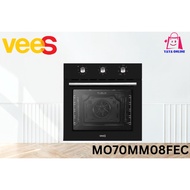【VEES MO-70MM08FEC】70L BUILT-IN ELECTRIC OVEN | 8 FUNCTIONS | MECHANICAL CONTROL WITH LED DISPLAY | 
