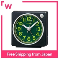 SEIKO Alarm Clock, Display Clock, Analog, Light-absorbing resin dial, Black metallic, 65 x 64 x 38 mm PYXIS PYXIS NR450K