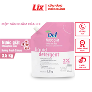 Túi nước giặt xả On1 chống lem màu Fresh Sakura 3.5kg N6403 - Giặt giũ quần áo dùng cho cả giặt tay