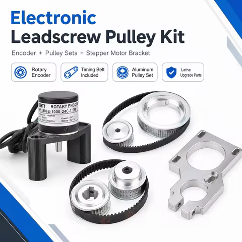 Lathe Electronic Lead Screw Encoder Wheel Kit Stepper Motor Mount Bracket For WM210V BHC210 HS210 JY