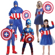Halloween cosplay Adult Children Captain America Costume Cloak Muscle Clothing Suit Role Costume 10.