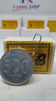 Kail Pancing KKB 2335 / box 100pcs Key Kona Brand Kail leher panjang kail cap kunci