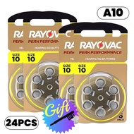6-6 0 pcs Hearing Aid Batteries A10 Rayovac Peak Zinc Air 1.45V Hearing Aids  Audífonos profesional