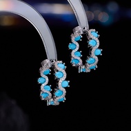 earrings fashion girl romantic light luxury style zircon inlay Sense of luxury The latest styles in 