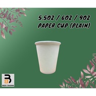 [50PCS] Plain Paper Cups 6oz & 9oz – Disposable Cold Drink Cups | Kertas Cawan Minuman