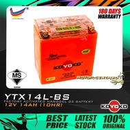 BATERI MOTOSIKAL KOYOKO G2 NANOGEL BATTERY YTX14L-BS SIRIM CERTIFIED