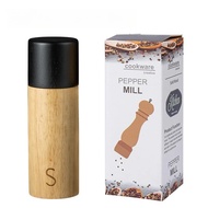 1/2pcs 7inch S/P Sign Double Color Wooden Manual Pepper Mills with Base Salt Pepper and Spice Grinde