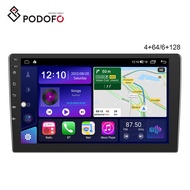 (AU/US Stock) Podofo 10'' 4+64/6+128 Android 13 Car Radio Stereo Autoradio CarPlay Android Auto WiFi