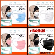 Masker Hijab 3 Ply - Masker Hijab 3 Ply 50 Pcs - Masker Hijab 3 Ply He