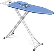 Adjustable Folding Ironing Board, Adjustable Rest Area with Metal Steam Iron, Home, Bedroom, Living Room, Ironing Board (Color : A, Size : 140 x 38 x 77-92 cm)