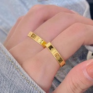 AA5 Cincin Belah Rotan Pasir Padu Bajet Nikah Emas 916/ Four-leaf Clover Ring Lucky Ring gold 916