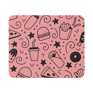 Pink Fast Food Doodle Pattern M2 Mouse Pad