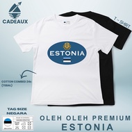 ESTONIA 10 SOUVENIR T-Shirt Cotton Combed 24s SOUVENIR PREMIUM GIFT