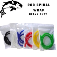 Fishing Rod Spiral Wrap Rod Jigging Rod Handle Protector Plastic Cover Heavy Duty Pelindung Pembalut