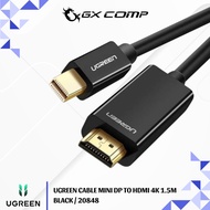 UGREEN CABLE MINI DP TO HDMI 4K 1.5M BLACK / 20848