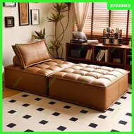 Living Room Small Apartment Tofu Block Sofa Genuine Leather Retro Piedmont Square Combination Genuin