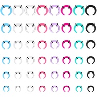 Yolev Acrylic Septum Stretching Kit 48Pcs 14G 12G 10G 8G 6G 4G Septum Pincher 8 Colors Septum Gauge 