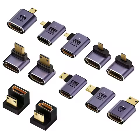 hdmi 90 degree adapter 8k 4k 120Hz 270 degree hdmi angled adapter degree mini MICRO hdmi to HDMI U s
