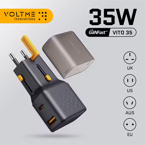 VOLTME 35W Travel charger USB A EzTravel GaN Charger PD3.0 QC3.0 Quick Charger USB C for iPhone 15 1