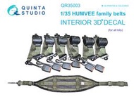 ㊣ Quinta Studio 1/35 HUMVEE 悍馬車安全帶綁帶 3D立體浮雕水貼 QR35003