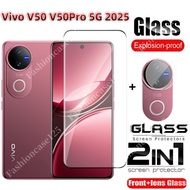 2in1 Vivo V50 V50Pro 5G 2025 Curved Tempered Glass Film Screen Protector For VivoV50E Vivo V50E V50P