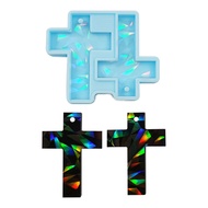 Holographic Laser Cross Earring Silicone Mold DIY Crystal Epoxy Resin Mold