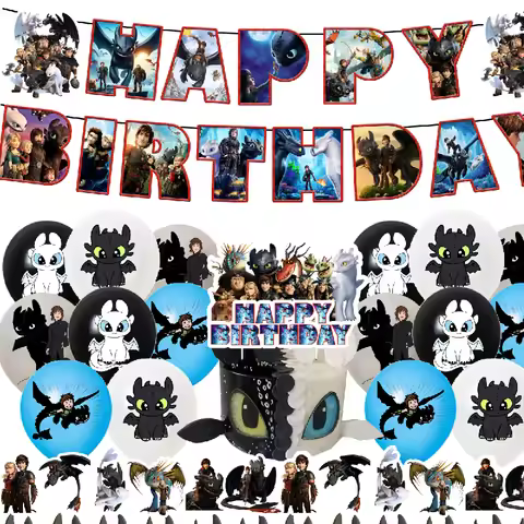 How to Train Your Dragon Themed Birthday Party Decorations How to Train Your Dragon Birthday Banner 