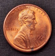 [3條裂紋] 1991年 美金林肯一美仙 硬幣一枚