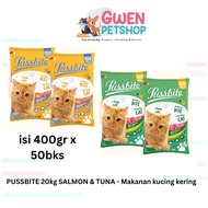 pussbite 20KG SALMON & TUNA (400gr x 50 packs) - Dry cat food