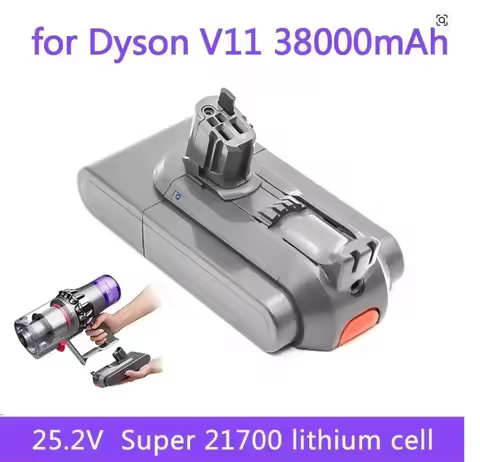 38000mAh 100.8Wh High Capacity Battery Compatible with for Dyson Torque Drive V11 Complete Fluffy V1