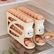 yu 4-Layer Eggs Holder Automatic Rolling Eggs Dispenser Slide out Eggs Container