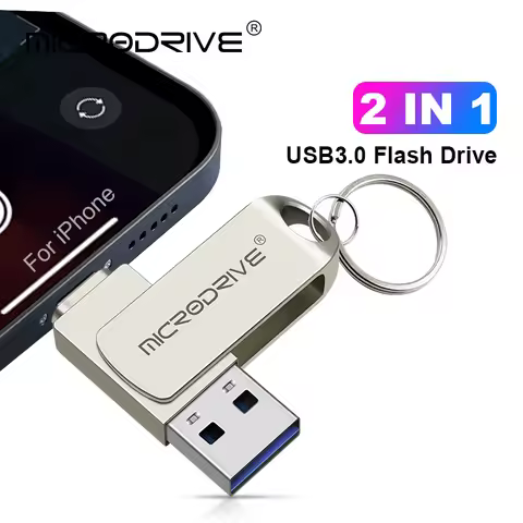 2 in 1 OTG USB3.0 to phone Flash Pen Drive Metal Memory Stick Usb 3.0 flash Disk 64GB 128GB 256G Pen