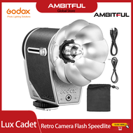 Godox Lux Cadet Retro อุปกรณ์เสริมไฟถ่ายรูปทริกเกอร์ตัวแยกในตัวแบตเตอรี่ชาร์จซ้ำได้ Canon Nikon Fuji