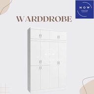 FREE INSTALL Almari Baju 5x8 Wardrobe Swing Door Cabinet Clothes 5ft x 8ft Open Door Mirror Cermin C