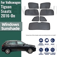 Car Sunshade For Volkswagen VW Tiguan 5seats 2016-2023 Front Windshield Frame Curtain Magnetic Car S