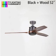 天怡燈飾 - T.Y.L 949 Black (Down Rod Style)(52吋)(No Light)風扇燈 吊扇燈 LED Ceiling Fan