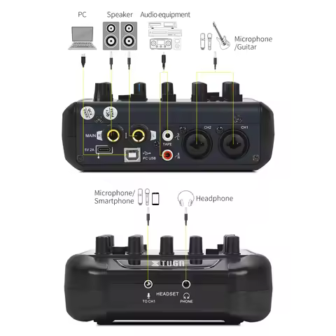 TLF Xtuga UAX4.2 Professional o Video DJ Controller Mini Digital o Mixer Console with Spare Parts fo