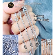 Kalung emas putih santa italy 750 kadar 17 K