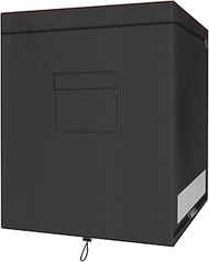 Chest Freezer Cover, Waterproof 420D Oxford Protective Outdoor Indoor Refrigerator Dust Cover with Z