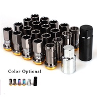 New R40 Style 44mm Wheel Nuts Steel M12x1.5/1.25 Racing Lug Nuts 20pcs lock racing lug nuts + 2 set 