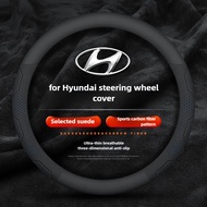 Leather Car Steering Wheel Cover for Hyundai I30 Tucson I10 I20 Ioniq Kona Staria Inster Accent Ix35