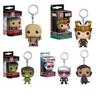 Anime Keychain Doctor Strange Thor Loki The Hulk Ant-Man Figures Model Doll Toy Keyring Pendant Kids Gift