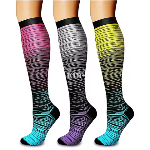 Compression Stockings Nursing Women And Men Stockings Best Medical Nursing Hiking Travel Flight Sock