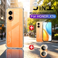 For HONOR X7e 2026 3IN1 TPU Soft Case Protective Glass for Honor X7e X 7e X7 e HonorX7e X7d X7c Hono