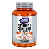 Now Foods Arginine & Citrulline Veg Capsules, 120 count