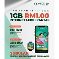 ONEXOX SIMKAD WAWA Prepaid ONEXOX SIMCARD 36 Months @ SELF REGISTER